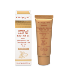 Carica l'immagine nel visualizzatore di Gallery, LINEA VITAMINA C E ORO 24K - CREMA PERFEZIONATRICE VISO CHIARA ML 50
