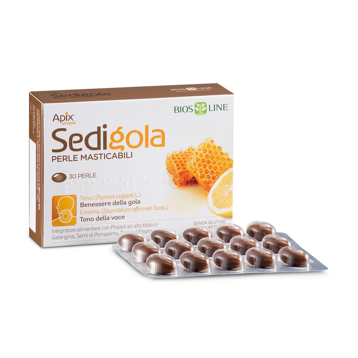 APIX SEDIGOLA 30 PERLE MASTICABILI TIMO ERISIMO