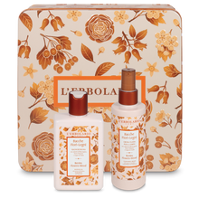 Load image into Gallery viewer, BERRY LINE FLOWERS AND WOODS BEAUTY SECRETS TRIO: BATH + CREAM + PERFUME

